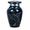 Black and Blue Marble Swirl, variant on Cresta Modern Small Aluminum Keepsake Cremation Urn for Human Ashes, Mini Urn with Secure Lid, 3 x 2 x 2 Inches, Black Blue Marble