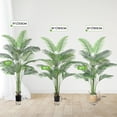 thumbnail image 3 of 7ft artificial palm tree - 15 trunks, real bark design, 9 adjustable branches. fake tropical paradise palm in pot para indoor oficina en casa moderno decor, 3 of 7