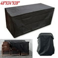 thumbnail image 4 of 48''X24''X28'' Waterproof Patio Furniture Cover with Drawstring Sun Rain Snow Heavy Duty Windproof Outdoor Dustproof UV Resistant Protection for Table and Chair, Black, 4 of 7