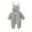 01 Gray, variant on Hicidod Newborn Onesie Gender Neutral Cute Bunny Fleece Hooded Romper Zipper Fall Winter Warm Jumpsuit Outfits for Girls Boys