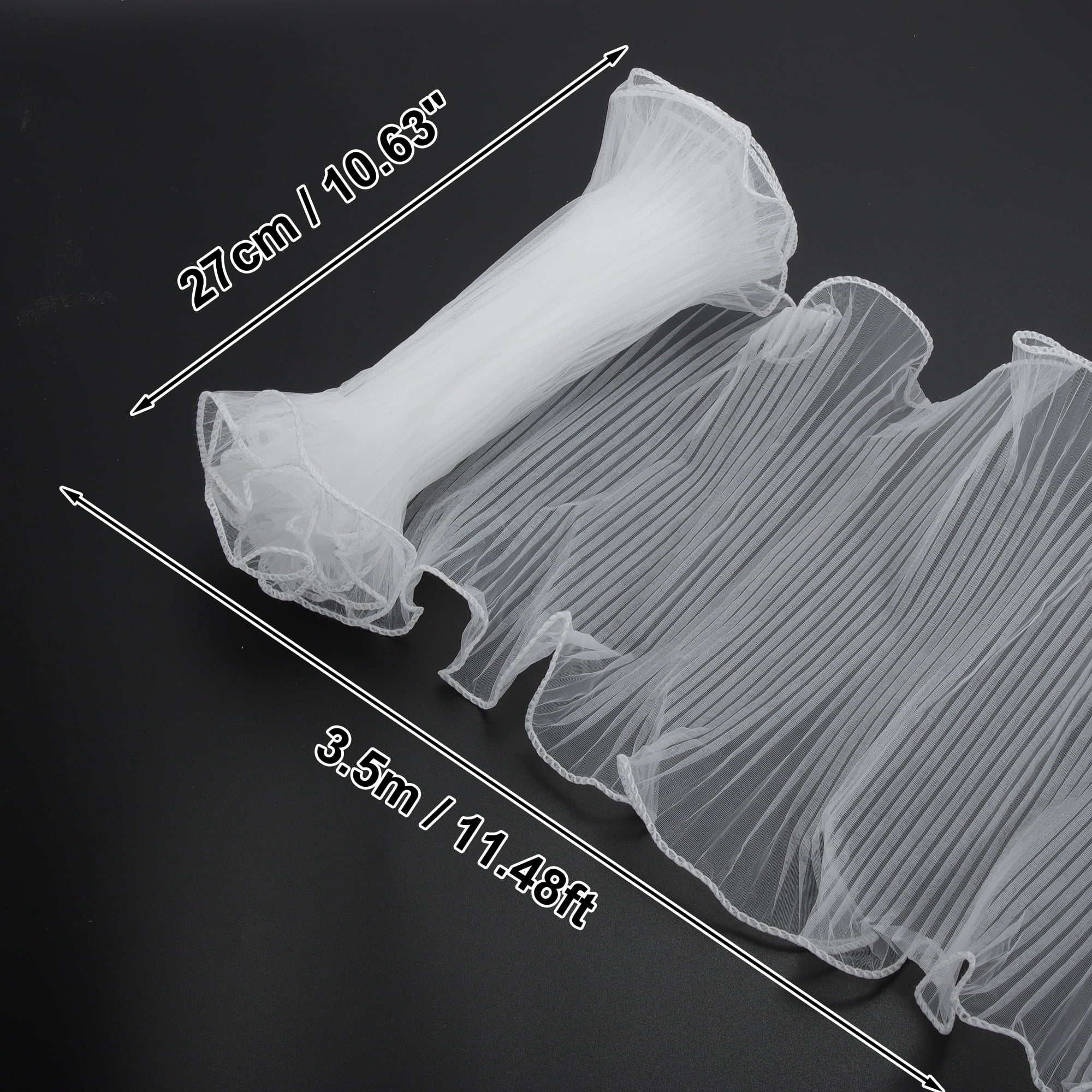 Unique Bargains Elegant Wrinkled Flower Wrap for Weddings Special Events White