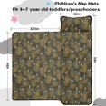 thumbnail image 3 of Camo and Grass Brown Pattern Teens Toddler Nap Mat with Pillow, Sleeping Mat Bag for Preschool Daycare 59"x22", 3 of 4