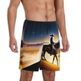 thumbnail image 2 of Fotbe Azure Sky Western Desert Cowboy Pantalones Cortos de Pijama para Hombre, Ropa de Dormir, Pantalones de Pijama Cortos para Hombre-Large, 2 of 6