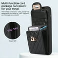 thumbnail image 6 of ELEHOLD for iPhone 11 Pro Max Wallet Case with Card Holder, PU Leather Shockproof Crossbody Case with Metal Snap Adjustable Strap Lanyard Compatible with iPhone 11 Pro Max,Black, 6 of 7