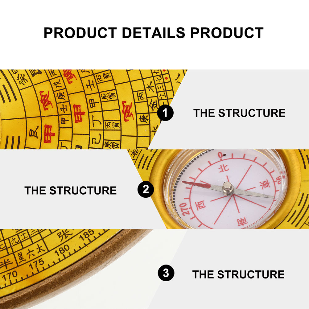 LOLIPPYY Golden Metal Geology Compass for Educational Use with Precision Craftsmanship and Stylish Elegant Design