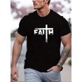 thumbnail image 1 of FAITH Print T Shirt, Tees for Men, Casual Short Sleeve T-shirt for Summer, Casual Sporty Tee, Summer Gifts, 1 of 6