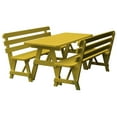 thumbnail image 4 of Kunkle Holdings, LLC Pine 6' Picnic Table with 2 Backed Benches Unfinished, 4 of 5