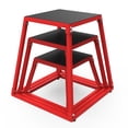 thumbnail image 3 of QinaQin 12/18/24 inch Steel Plyometric Jump Box, Anti-Slip Plyo Box, Red, 3 of 7