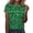 Green, variant on Women's Sequin Graphic Sparkly Short Sleeve Crew Neck Casual Tunic Top for Party and Daily Wear