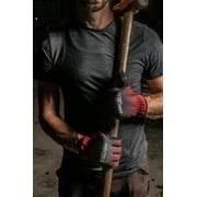 Hyper Tough All Purpose Performance Work Gloves, Synthetic Leather, Black and Red, Adult Unisex, Large, 1 Pair