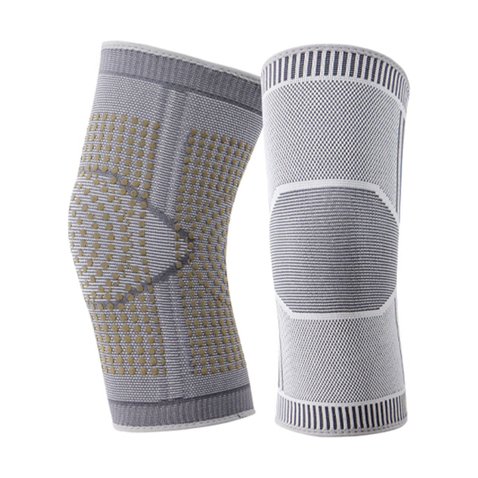 Self-Heated Knee Brace for Men & Women Protection Wormwood Hot Compression Windproof Leg-Warmers Unisex Footless Elderly Cycling Kneepads