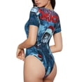 thumbnail image 3 of Lsque Chucky Women's Crew Neck Short Sleeve Bodysuit Basic T Shirts Tops Onesie Adult Cute Pajama-XX-Large, 3 of 8