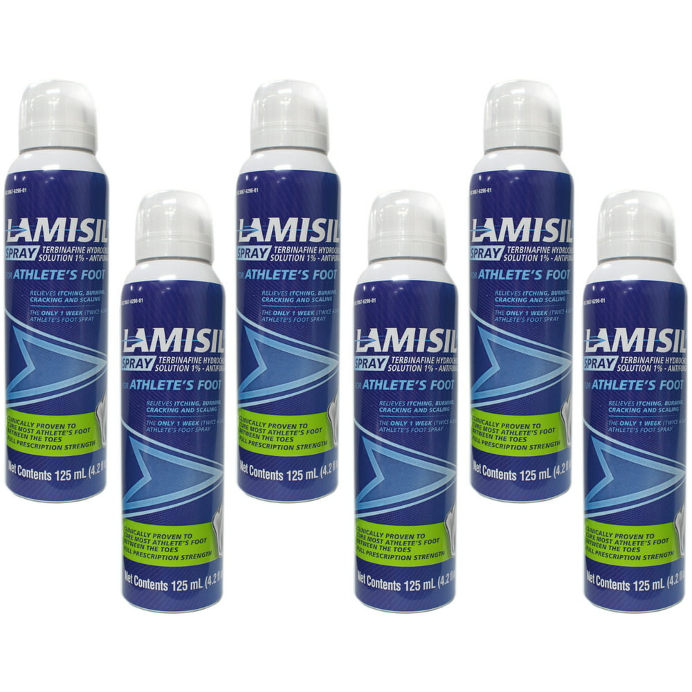 6 Pack Lamisil Spray for Athletes Foot, 4.2 Ounce Each - Walmart.com ...