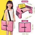 thumbnail image 2 of Bandeja de viaje para niños (rosa), bandeja para automóvil apoyada sobre tablero de pintura lavable, juguete multifuncional, bandeja extraíble, 2 of 5
