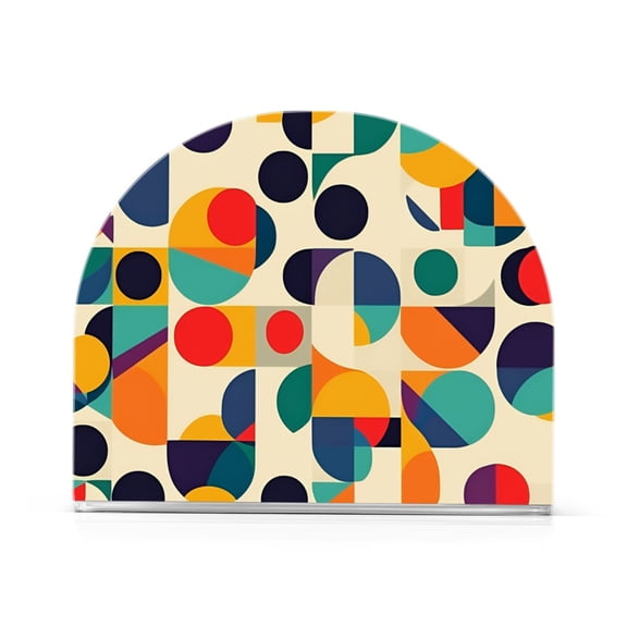 Yayeee Napkin Holder for Table Kitchen Paper Tissue Organization, Green Geometric