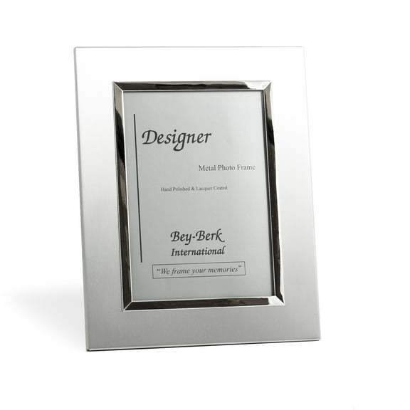 Brushed Metal 5"x7" Picture Frame with Easel Back.