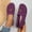Purple, variant on Purcolt Mesh Loafers for Women Comfort Casual Floral Embroidery Round Toe Slip On Boat Shoes Lightweight Soft Sole Flats Shoes for Walking Travel Vacation
