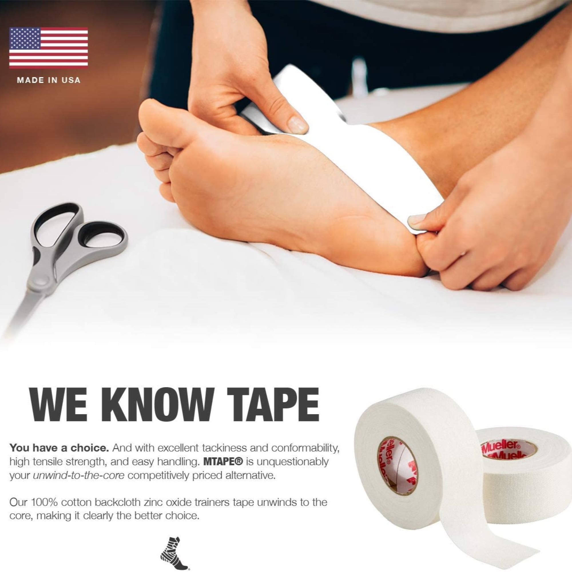 Mueller Sports Medicine MTape Athletic Tape Case - 32 Rolls - White