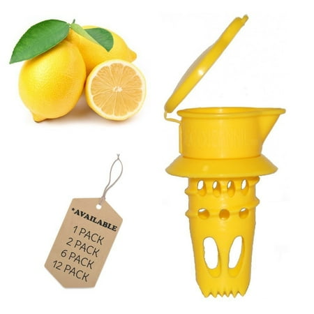

EcoJeannie® 12 Pack Citrus Tap Portable Lemon Juicer Faucet (Patent Pending) Lime Squeezer Juice Extractor- BPA Free Hormone Free 