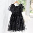 thumbnail image 4 of XDZJLR Baby Girls Dresses Children'S Mesh Stylish Little Princess Tutu Solid Color Flying Sleeve Skirt, 4 of 4