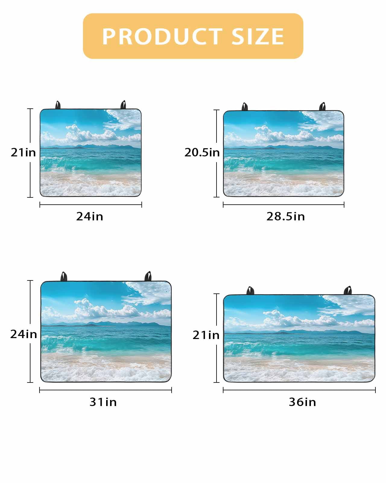 nqOlkjepod Large Induction Cooktop Protector Mat 24"x21", Summer Beach Coastal Stove Top Covers for Electric Stove, Vacation Seaside Ocean Decorative Stove Burner Cover Mats, Glass Top Stove Cover