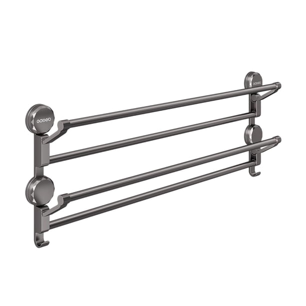 Zapatero, toallero, plegable, práctico, de 2 niveles, para colgar sobre la puerta, ideal Gris 50 cm