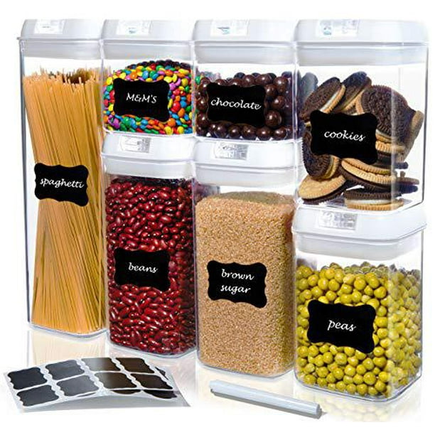 kitchen logic airtight food storage containers with lids, easy to lock