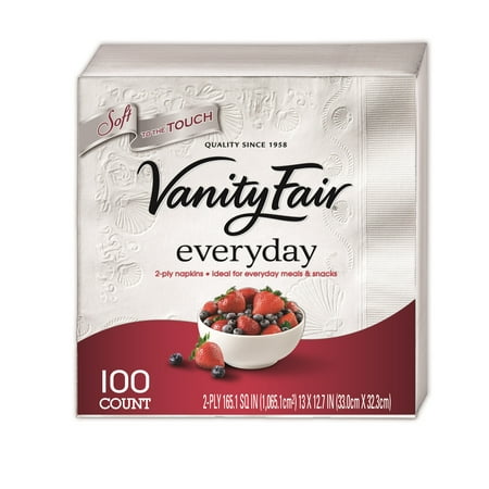 Vanity Fair Everyday Premium Napkins, 100 Count