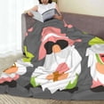 thumbnail image 6 of Honeii Summer Gnome 1 Print Fleece Blanket - Throw Blanket for Bed, Sofa, Couch, Camping, and Travel , Microplush Ultra Soft Warm Blanket-60"x50", 6 of 7