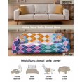 thumbnail image 3 of Colorful Morocco Sofa Couch Covers for Dogs, Washable Sofa Throw Cover Single Slipcovers for Armchair with Tassels, Modern Geometric Abstract Couch Protector Towel Blanket M 71''x91'', 3 of 8