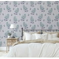 thumbnail image 3 of S4Sassy Botanical Wallpaper - Asian Style Walls Covering, 25 x 120 Self-Adhesive Vinyl Wall Paper, Decorative Wallwrap, Easy DIY Wall Covering For Bedroom, Living Room, Living Spaces - Green, 3 of 9