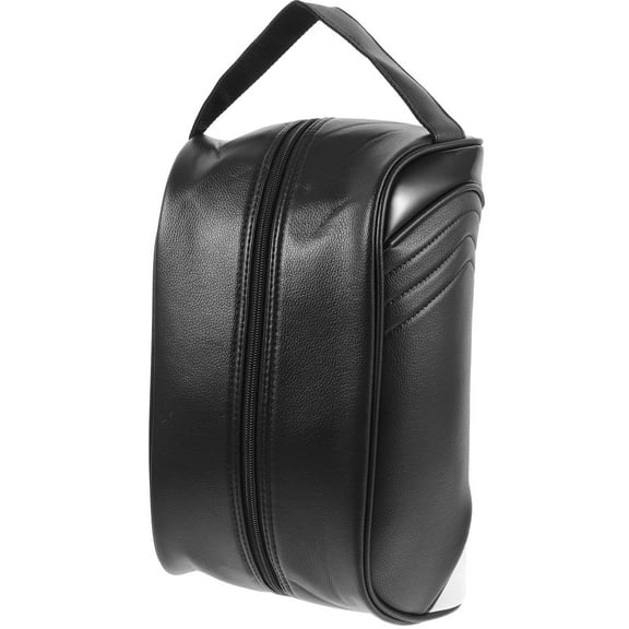 FELTECHELECTR Golfing Shoes Bag Shoes Carrier Bag Black Leather 1Pcs Simple Design Sports Activities