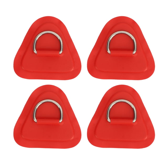 4 Pcs D Anneau Patch en Acier Inoxydable D Anneau Pad pour Bateau Gonflable Planche de Surf Dériveur Paddle Board Rouge