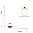 thumbnail image 4 of ANGARA Natural Vintage Style Three Stone Ruby Wedding Band in 14K Yellow Gold for Women (Size-5mm) | July Birthstone, Birthday, Anniversary, Jewelry Gift for Women | Natural Ruby Ring, 4 of 9