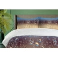 thumbnail image 4 of Ambesonne Nature Duvet Cover Set, Rainy Day Window Effect, 2-Calking, Blue Tan Brown, 4 of 7