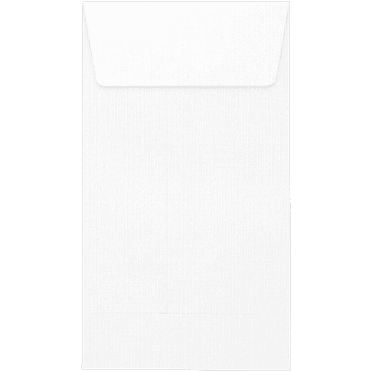 LUXPaper #5 1/2 Coin Envelopes, 3 1/8 x 5 1/2, White Linen, 50/Pack