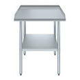 thumbnail image 2 of AmGood 30" Long x 30" Deep Commercial Work Table with Backsplash and Sidesplashes | Stainless Steel Prep Table for Kitchen, Restaurant, Garage, Laundry | NSF, 2 of 5