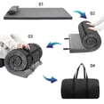 thumbnail image 7 of 3-Inch Thick Memory Foam Sleeping Pad with Waterproof Bottom, Grey, Portable Roll-Up Camping Mat for Tent Floor or Cot, 7 of 7