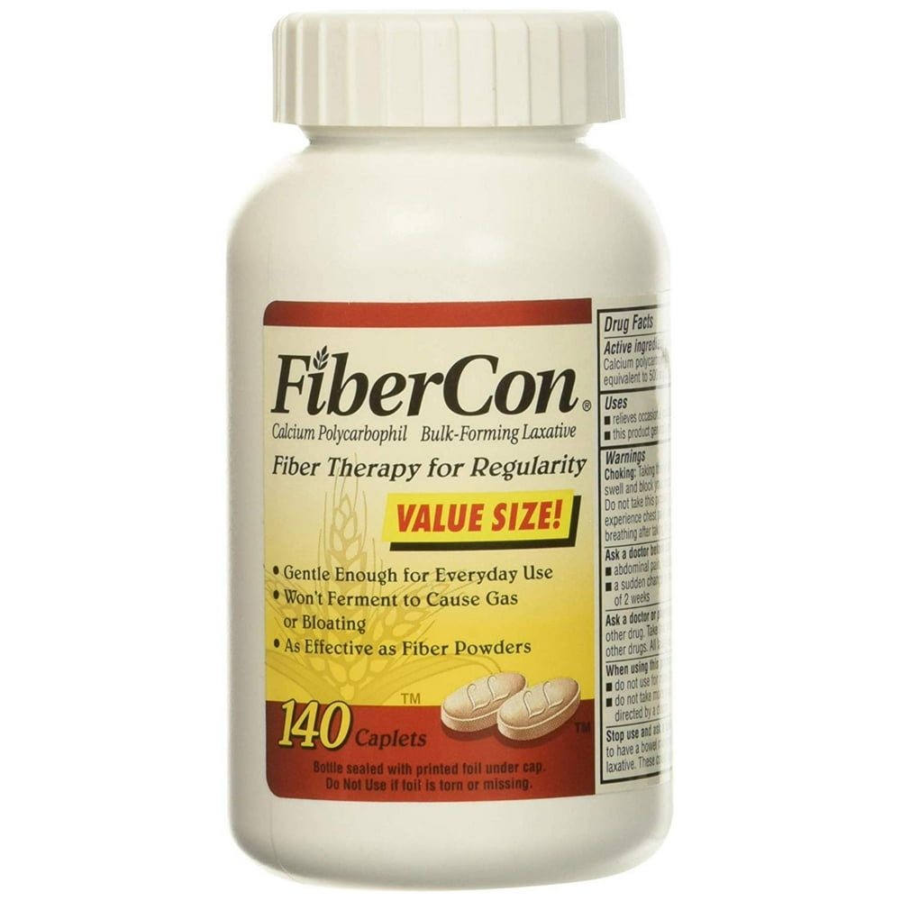 Fiber Therapy For Regularity 140 Caplets, Fibercon Helps restore and