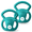 D. 15lbs pair, variant on Yes4All Three Handle Kettlebell, Green, 15 lbs