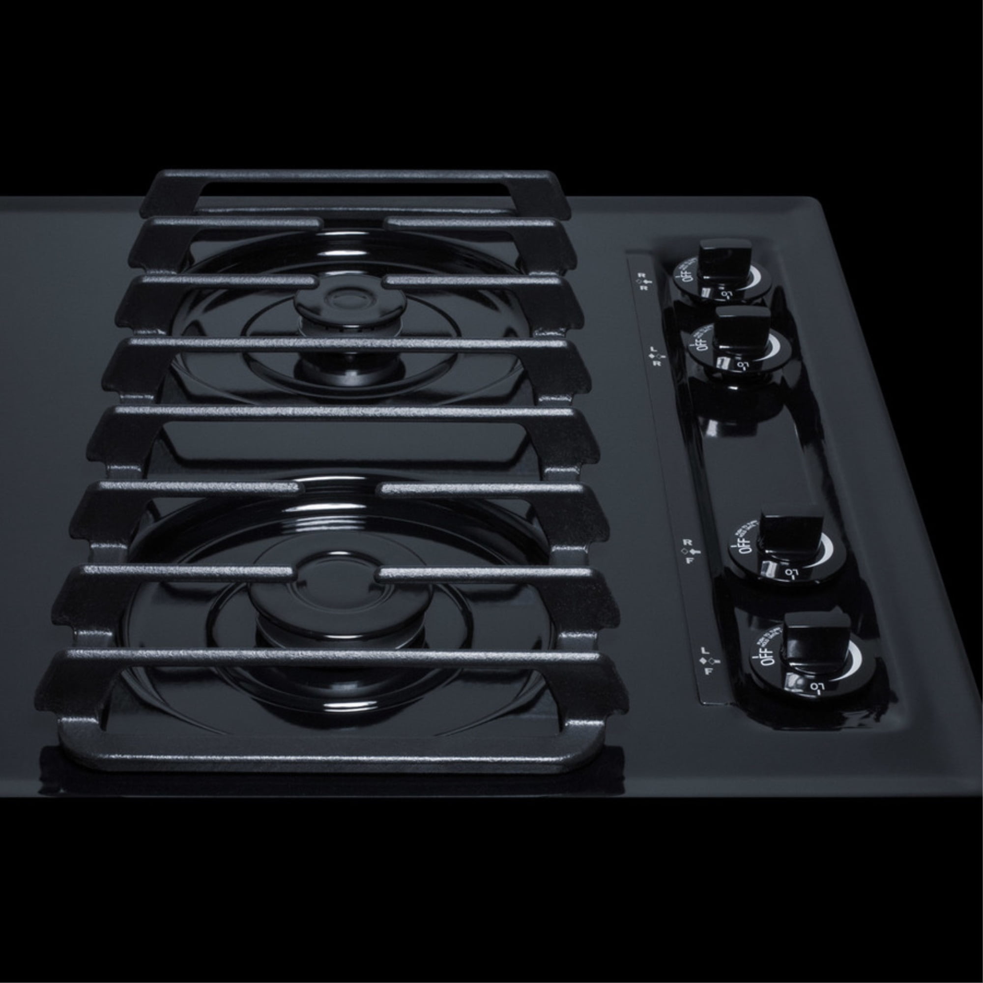 Summit Appliance TTL033S 24 in. Wide 4-Burner Gas Cooktop, Black