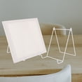 thumbnail image 1 of SEWCHICS Plate Display Stands Easel Plate Display Stand Iron White 1Set, 1 of 8