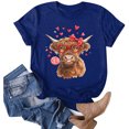 thumbnail image 6 of COMVALUE Womens Highland Cow Shirt Cute Cowgirl Tshirt Cattle Bella Graphic Tees Casual Short Sleeve Summer Tops (Blue, XXL), 6 of 6