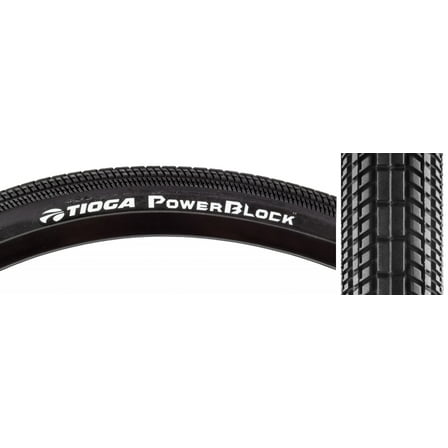 Bicycle Tire Tioga Powerblock 20x1-3/8 Wire Black