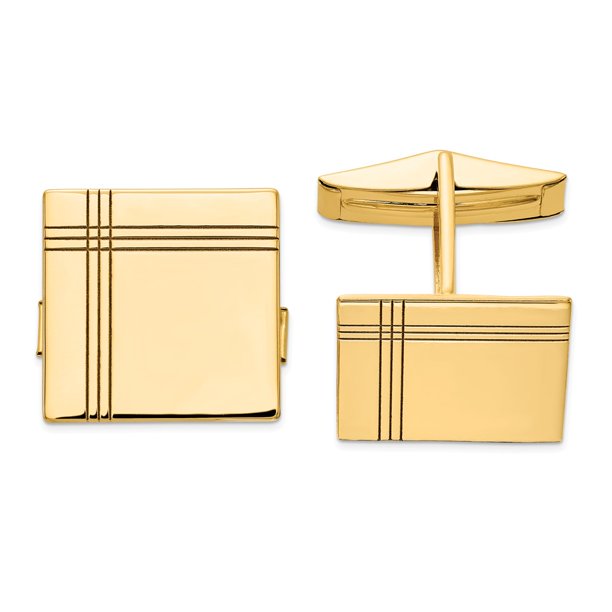 Diamond2Deal 14k Yellow Gold Cufflinks for mens