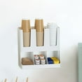 thumbnail image 1 of Organizador de mostrador para estación de café, 6 compartimentos, cesta de almacenamiento, estación para tazas y condimentos para cafetería u oficina., 1 of 8
