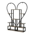 thumbnail image 6 of Wisfor 2PCS Heart-shape Plant Stand Flower Pots Basket Hanging Display Shelf Rack Outdoor Garden, 6 of 12