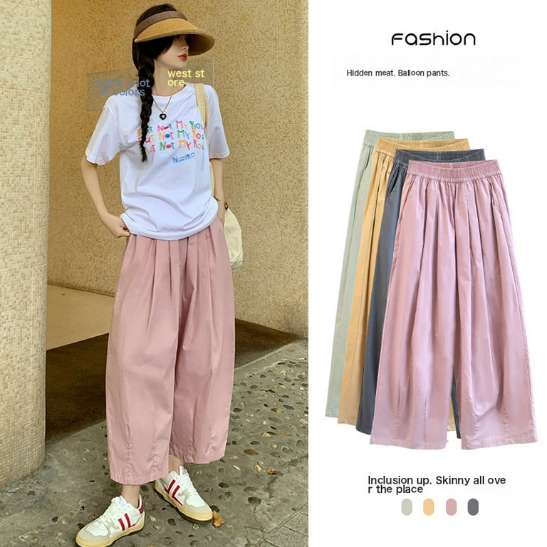 Layer Look Elaborate Balloon Pants Box Pleat Jersey 44,46 48