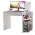 thumbnail image 2 of Madesa Gaming Computer Desk 39 Inch with 2 Shelves and Headphone Hanger Wooden Sturdy Home Office Table for Kids and Adults - White, 2 of 5