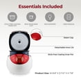 thumbnail image 2 of CUCKOO Micom Rice Cooker 3 Cup Uncooked / 6 Cup Cooked, Korean Fuzzy Logic Rice Cooker Small with Delay Timer & Keep Warm Setting, Versatile Food Steamer with Non-Stick Inner Pot, Red (CR-0351F), 2 of 6